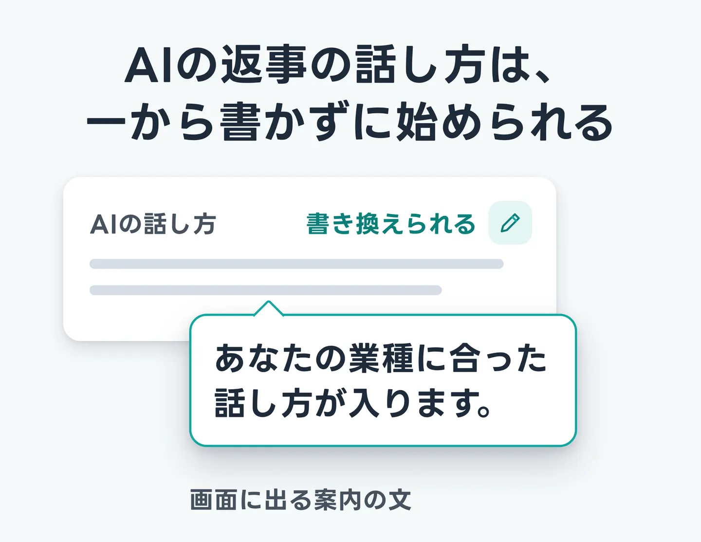 AIの返事の話し方は、一から書かずに始められる
